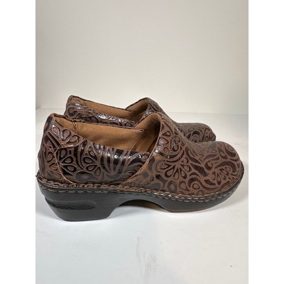 BOC Born Concept Peggy Clogs Women's US 8.5 EU 40 Brown Patterned Leather Mules - Picture 11 of 11